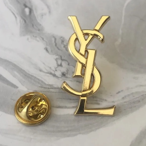 Yves Saint Laurent Jewelry Yves Saint Laurent Ysl Vintage 99s Pin Lapel Pin Broochgold Tone